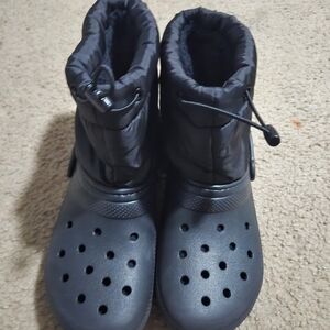 CROCS Black Kids Snow Boots